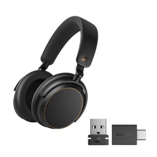 젠하이저 엑센텀 SE 노이즈캔슬링 블루투스 헤드폰 + BTD 600 동글 세트, 블랙 골드, ACAEBT