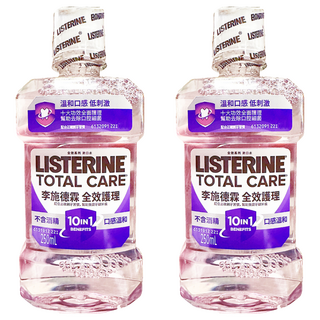 LISTERINE 李施德霖 全效護理除菌漱口水 無酒精配方 6大功效, 250ml, 2瓶