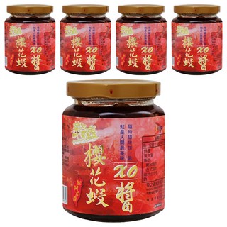 菊之鱻 櫻花蝦XO醬 無防腐劑添加 無人工香料添加, 280g, 5罐