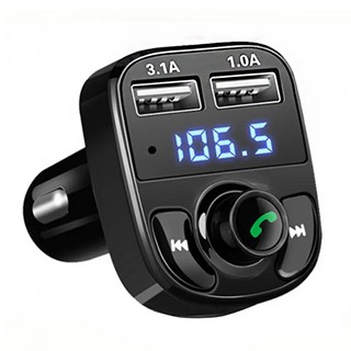 DTAudio 車用藍芽撥放器 雙USB充電 3.1A+1.0A, HY-82, 黑色