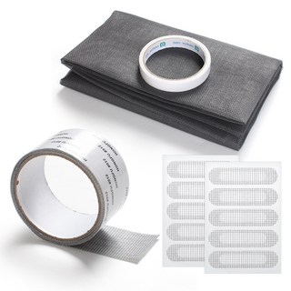 ADDLIFE 居家防蟲網片 60x90cm+雙面膠帶+修補膠帶2M+排水孔貼片10入, 紗網 S+雙面膠帶 8M+紗網修補膠帶 2M+窗框洞貼 10張, 1套