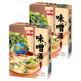 真好家柴魚味噌湯2入組，日式風味湯品，快速沖泡，暖心美味, 30g, 2盒