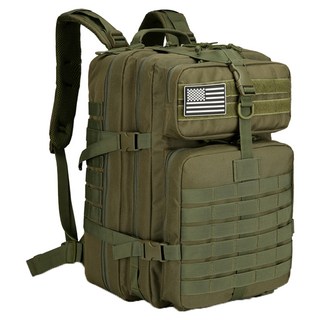 SPO HOLIC 大容量露營登山軍規背包 45L, 卡其色