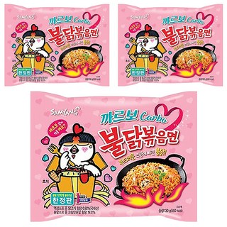 Samyang Foods 三養 Buldak 火辣雞肉風味鐵板炒麵 奶油白醬風味, 3包