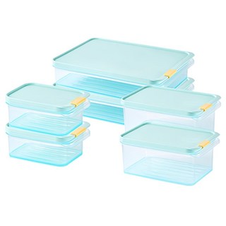 LocknLock Freezer Fit 冷凍室整理容器6件組, 1組, 6個容器 + 6個蓋子