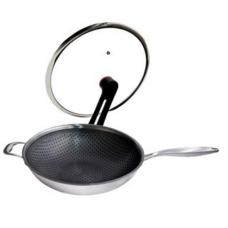 GOZENBO 御膳坊 316 3D蜂巢健康炒鍋, 33cm, 1個