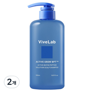 바이브랩 액티브 비오틴펩타이드 솔루션 스칼프 샴푸, 550ml, 2개
