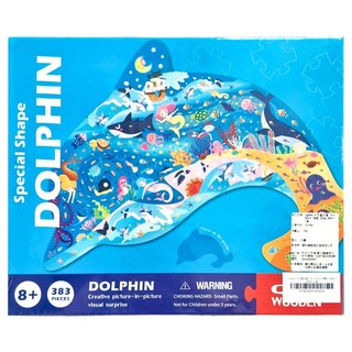 JIGSAW 大兒童拼圖 - 海豚 383片, 1盒
