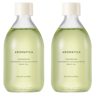 아로마티카 어웨이크닝 바디오일 페퍼민트 앤 유칼립투스, 100ml, 2개