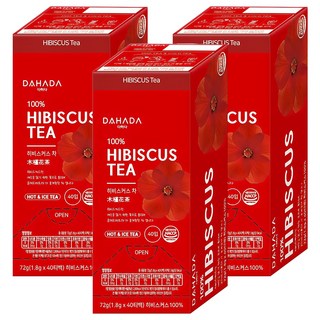 다하다 히비스커스차, 1.8g, 40개입, 3개