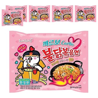 Samyang Foods 三養 Buldak 火辣雞肉風味鐵板炒麵 奶油白醬風味, 6包