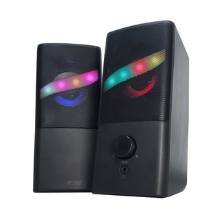 atake 桌上型多媒體立體音效喇叭 S16 動態RGB燈效 全頻揚聲器 高保真音質 旋轉控制音量 耳機插孔