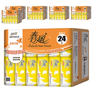 春風 超細柔抽取式衛生紙 雙層, 24包, 6袋