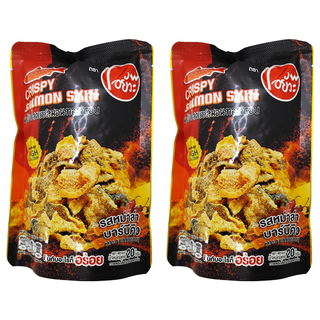 O-Yua 炸魚皮 麻辣燒烤風味, 20g, 2包