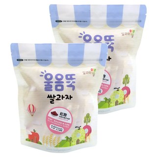 Ssalgwaja 米餅村 寶寶磨牙米餅 10個月以上適用, 紅麴, 30g, 2包