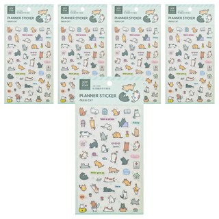 JOY STAR 咕溜貓 迷你手帳貼 Planner Sticker, 綠色, 1組