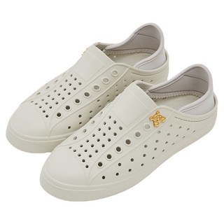 迪士尼 米奇造型踩後跟手工親子鞋 休閒鞋 可愛卡通造型 輕便好穿脫, 24cm, 白色, 1雙