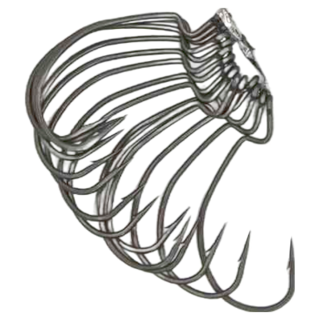 JiNDO 鷹魂 曲柄鉤 鐵氟龍不沾塗層 減少鉤尖耗損 釣骨加粗 50%, 15個裝, 1包