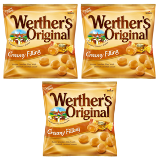 Werther's Original 道地的偉特 焦糖夾心鮮奶油糖, 80g, 3袋