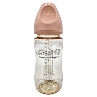 PUKU 藍色企鵝 飽飽歐蕾PPSU寬口奶瓶 330ml, 霧粉色, 1個