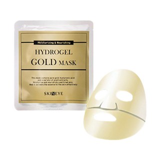 SKINEYE 黃金水凝膠面膜, 含玫瑰花水, 魚腥草萃取物, 白樺樹葉, 提供水分, 鎮靜敏感肌, 5片, 1組