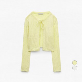 MIXXO 女款圈圈紗綁帶開襟衫