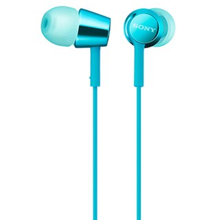 소니 컬러풀 사운드 이어폰, MDR-EX155AP, 라이트블루