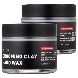GRAFEN 12H 持久強力定型硬泥髮蠟 75ml, 2罐