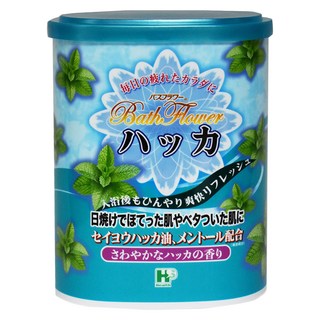Bath Flower 溫泉入浴劑 薄荷涼 680g 含薄荷油 清涼舒爽, 1罐