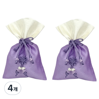 Lead home 滿載好運 傳統聘禮 彩色條紋迷你福袋 中, 4個, 紫色