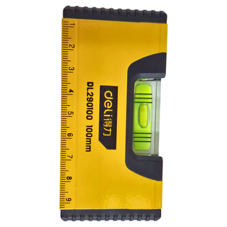 deLi 得力 水平尺 迷你型附磁 4吋, 1個