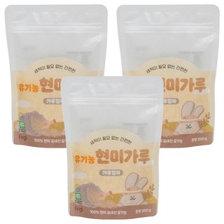 Firgi 孩童副食品糙米糊粉, 200g, 3個