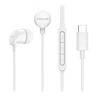 PHILIPS 飛利浦 完美氣密高音質入耳式Type C耳機 附麥克風 1個, TAE2146WT-LY, 白色
