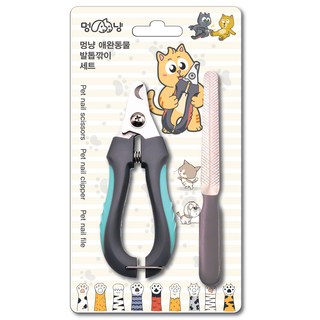멍냥 반려동물 발톱깎이 2종 세트 Small, 민트, 1세트
