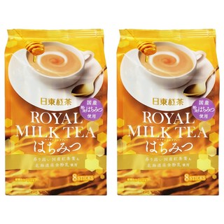 日東紅茶 皇家蜂蜜奶茶，含國產蜂蜜，北海道全粉乳使用, 13.5g, 8條, 2袋