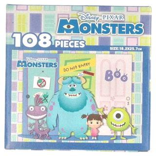 MONSTERS INC. 怪獸電力公司 拼圖 Set 尺寸：18.2x25.7cm, 108片, 1盒