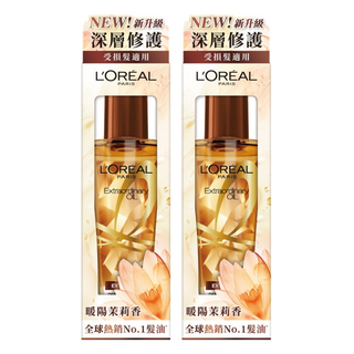 L'OREAL PARiS 巴黎萊雅 金緻護髮精油，深層滋養修復受損髮絲，秀髮柔順亮麗, 100ml, 2瓶