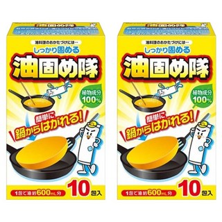 Cotton labo 廚房用油凝固劑 10包入 每包含油約600mL 100%植物成分, 180g, 2盒
