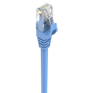POLYWELL 寶利威爾 CAT6扁線 高速網路線 1Gbps RJ45 PW15-W59-A208, 10m, 藍色, 1條