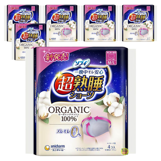 SOFY 蘇菲 超熟睡生理褲, M/L, 4片, 6包