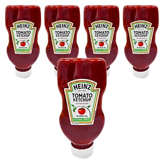 HEINZ 亨氏 蕃茄醬 倒瓶裝, 獨特專利擠壓瓶設計，使用方便且不沾手, 325g, 5瓶