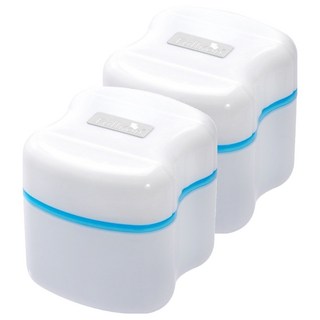 Fullicon 護立康 假牙清潔盒 收納盒 (附清潔刷), 2個