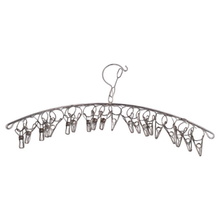 不鏽鋼衣襪架 20夾, 弧形, 3個