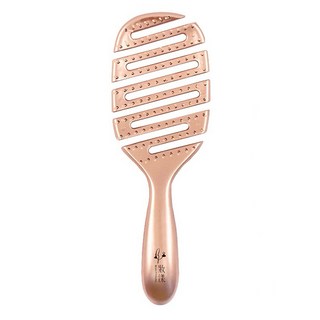 BEAUTYOUNG 妝漾 3D彈性順髮梳 玫瑰金 鏤空設計 快速乾髮, BP1805, 1個