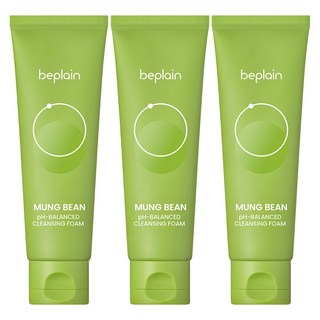[비건뷰티] 비플레인 녹두 약산성 클렌징폼, 80ml, 3개