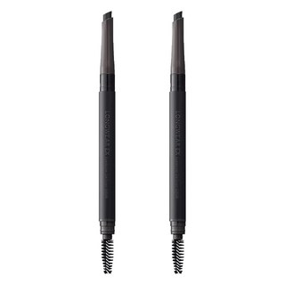 1028 我型我塑持色眉筆 EX版 3合1眉筆 六角筆尖 螺旋眉刷, 霧灰色, 2支