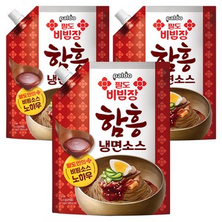 paldo 八道 咸興冷麵專用拌拌醬, 3包, 1kg