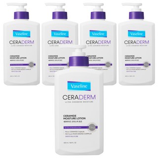 韓國 Vaseline 神經醯胺身體保濕乳, 5瓶, 500ml