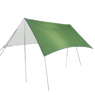 天幕 銀膠隔熱 帳篷 外帳 190T塗銀PU 防水係數2000 附營柱地釘營繩收納袋, 軍綠, 1個