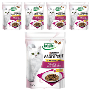 MonPetit 貓倍麗 成貓用 乾糧 高纖化毛 450g, 海洋魚, 5包